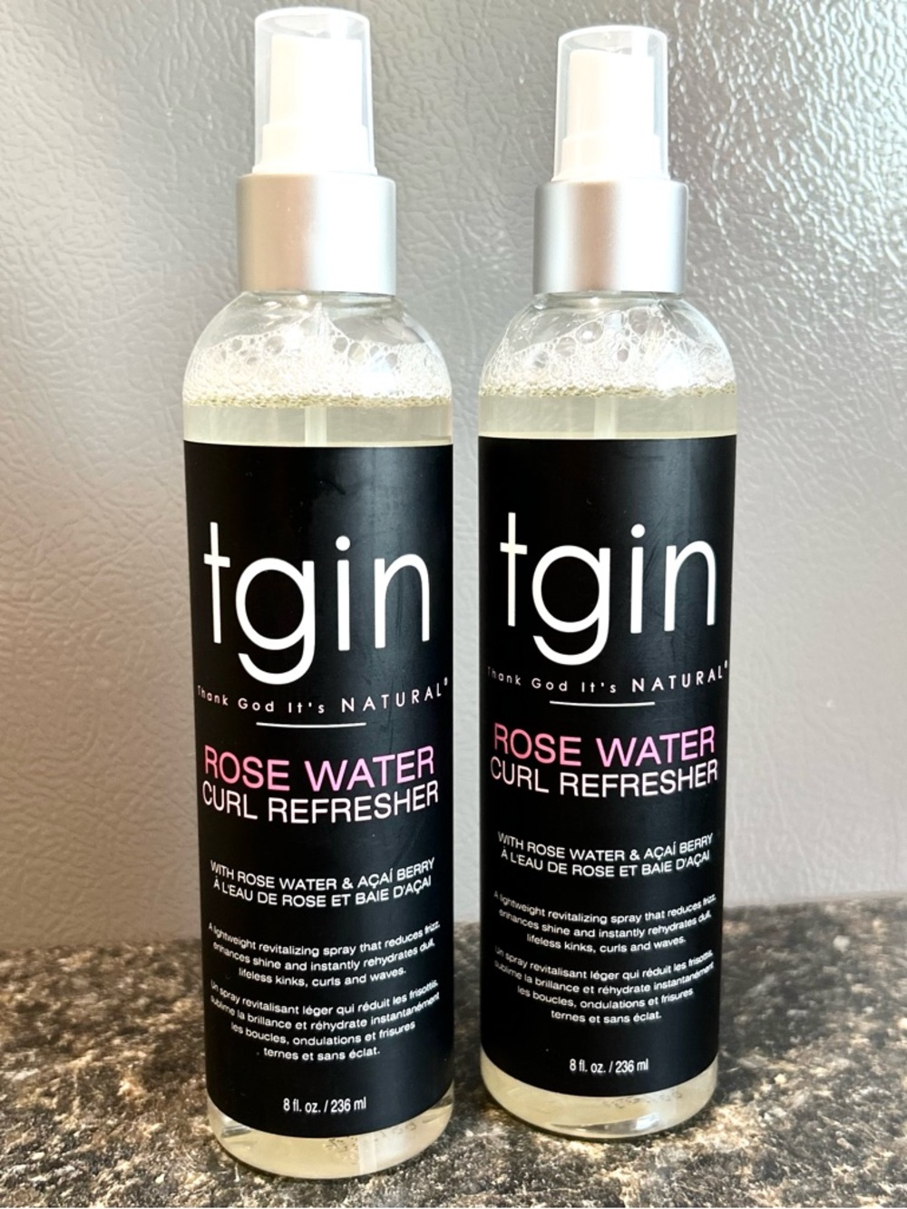 2 x TGIN curly refresher spray